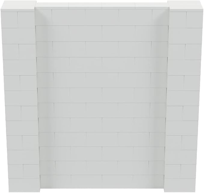 EverBlock 6' x 6' Wall Kit | Modular Building Blocks | Wall System for Building, Display & Structures | Room Divider & Partition | Easy to Connect & Reuse | Indoor & Outdoor Use | Light Gray