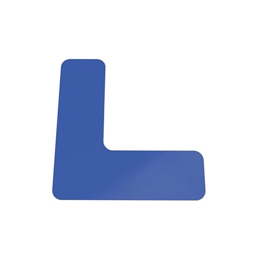 Rounded Adhesive Floor Corners - 6" x 6" x 2" (25/Pack) Blue