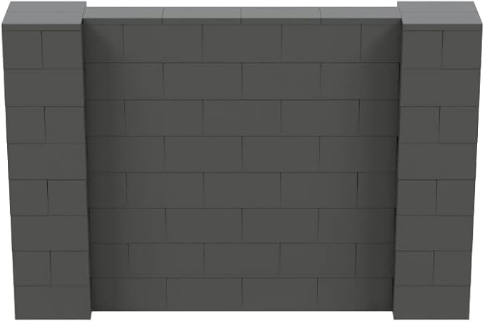 EverBlock 6' x 4' Wall Kit | Modular Building Blocks | Wall System for Building, Display & Structures | Room Divider & Partition | Easy to Connect & Reuse | Indoor & Outdoor Use | Dark Gray