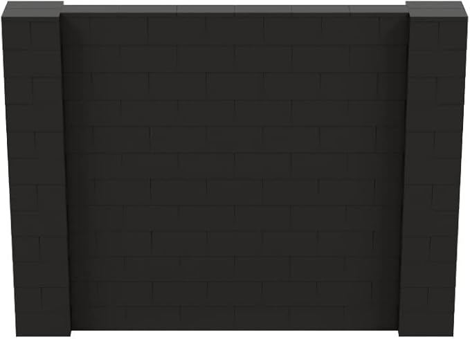 EverBlock 8' x 6' Wall Kit | Modular Building Blocks | Wall System for Building, Display & Structures | Room Divider & Partition | Easy to Connect & Reuse | Indoor & Outdoor Use | Black