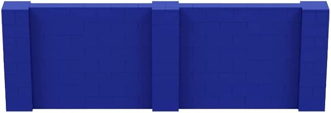 EverBlock 12' x 4' Wall Kit | Modular Building Blocks | Wall System for Building, Display & Structures | Room Divider & Partition | Easy to Connect & Reuse | Indoor & Outdoor Use | Blue