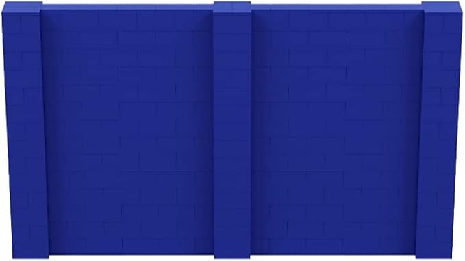EverBlock 12’ x 7’ Wall Kit | Modular Building Blocks | Wall System for Building, Display & Structures | Room Divider & Partition | Easy to Connect & Reuse | Indoor & Outdoor Use | Blue