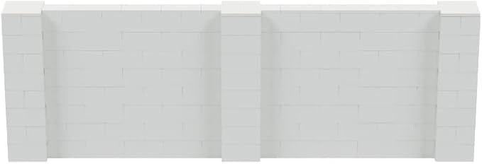 EverBlock 12' x 4' Wall Kit | Modular Building Blocks | Wall System for Building, Display & Structures | Room Divider & Partition | Easy to Connect & Reuse | Indoor & Outdoor Use | Light Gray