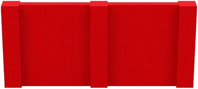 EverBlock 11' x 5' Wall Kit | Modular Building Blocks | Wall System for Building, Display & Structures | Room Divider & Partition | Easy to Connect & Reuse | Indoor & Outdoor Use | Red