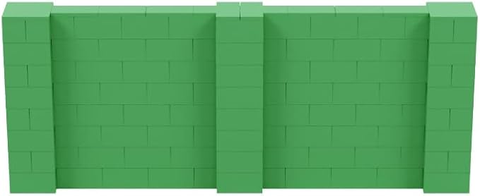 EverBlock 10' x 4' Wall Kit | Modular Building Blocks | Wall System for Building, Display & Structures | Room Divider & Partition | Easy to Connect & Reuse | Indoor & Outdoor Use | Green