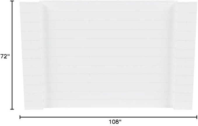 EverBlock 9' x 6' Wall Kit | Modular Building Blocks | Wall System for Building, Display & Structures | Room Divider & Partition | Easy to Connect & Reuse | Indoor & Outdoor Use | White