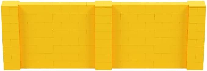 EverBlock 12' x 4' Wall Kit | Modular Building Blocks | Wall System for Building, Display & Structures | Room Divider & Partition | Easy to Connect & Reuse | Indoor & Outdoor Use | Yellow