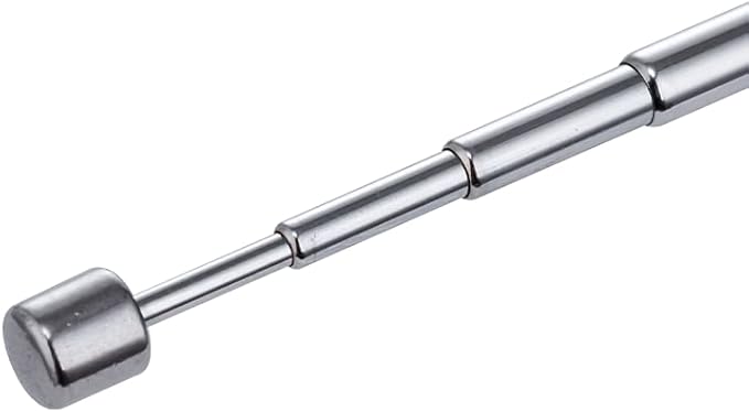 8 Sections Telescopic Antenna SMA Male Connector Radio Replacement Antenna 73.5cm/28.9IN for TV AM FM Radio Stereo Receiver