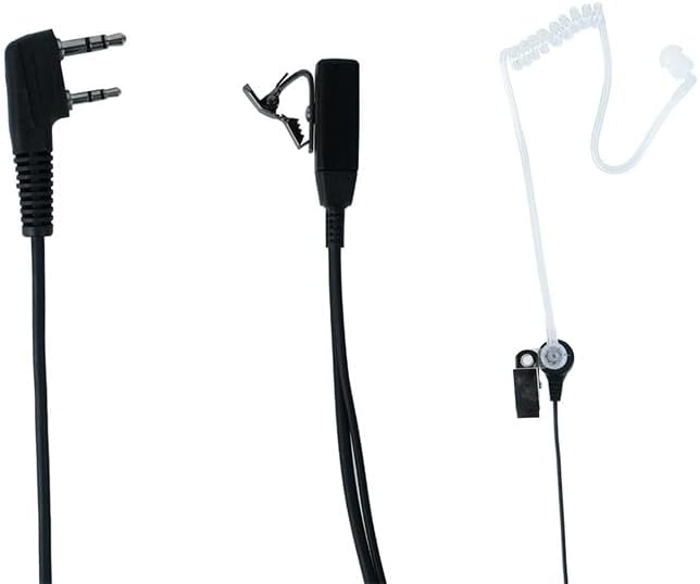 Walkie Talkie Earpiece Mic PTT for Baofeng UV-5R UV-82 BF-888S BF-F8HP Kenwood TK-2107 NX-1300 RT15 RT21 RT22 RT68 H-777 H-777S K1 Arcshell ar-5 Two Way Radio with Covert Acoustic Tube,10 Pack