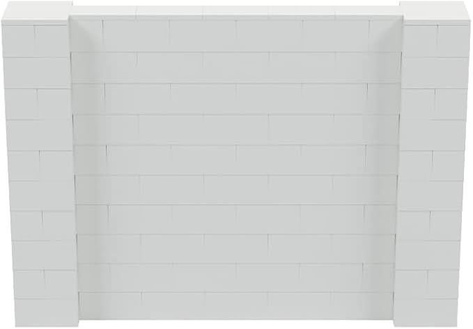 EverBlock 7' x 5' Wall Kit | Modular Building Blocks | Wall System for Building, Display & Structures | Room Divider & Partition | Easy to Connect & Reuse | Indoor & Outdoor Use | Light Gray