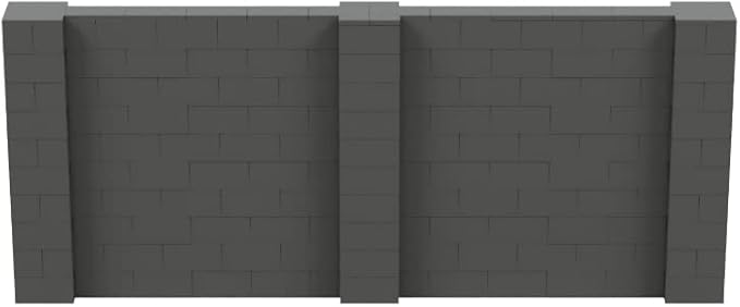 EverBlock 12' x 5' Wall Kit | Modular Building Blocks | Wall System for Building, Display & Structures | Room Divider & Partition | Easy to Connect & Reuse | Indoor & Outdoor Use | Dark Gray