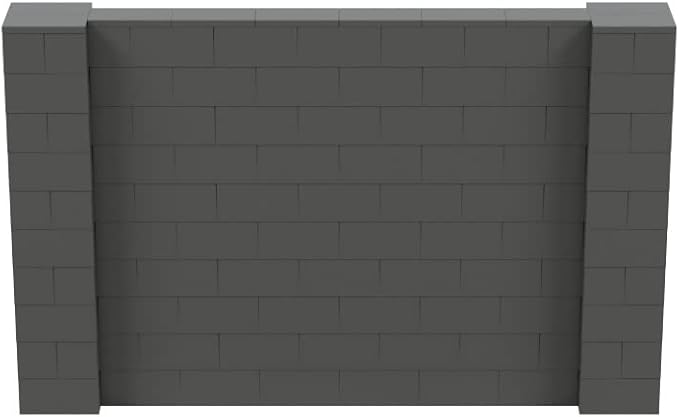 EverBlock 8' x 5' Wall Kit | Modular Building Blocks | Wall System for Building, Display & Structures | Room Divider & Partition | Easy to Connect & Reuse | Indoor & Outdoor Use | Dark Gray