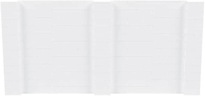 EverBlock 12' x 6' Wall Kit | Modular Building Blocks | Wall System for Building, Display & Structures | Room Divider & Partition | Easy to Connect & Reuse | Indoor & Outdoor Use | White