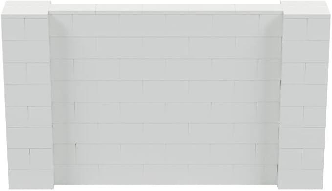 EverBlock 7' x 4' Wall Kit | Modular Building Blocks | Wall System for Building, Display & Structures | Room Divider & Partition | Easy to Connect & Reuse | Indoor & Outdoor Use | Light Gray