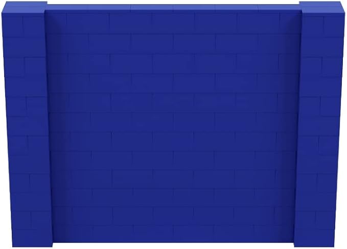 EverBlock 8' x 6' Wall Kit | Modular Building Blocks | Wall System for Building, Display & Structures | Room Divider & Partition | Easy to Connect & Reuse | Indoor & Outdoor Use | Blue