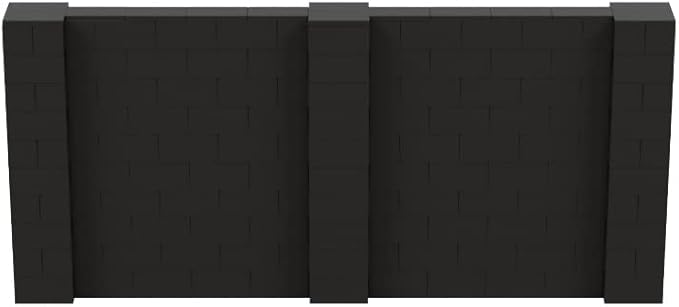 EverBlock 11' x 5' Wall Kit | Modular Building Blocks | Wall System for Building, Display & Structures | Room Divider & Partition | Easy to Connect & Reuse | Indoor & Outdoor Use | Black