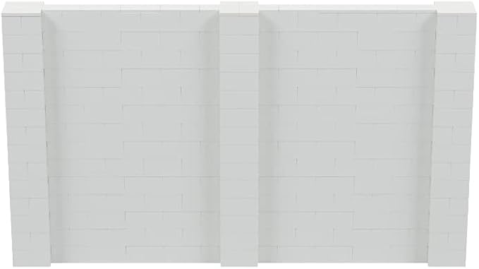 EverBlock 12’ x 7’ Wall Kit | Modular Building Blocks | Wall System for Building, Display & Structures | Room Divider & Partition | Easy to Connect & Reuse | Indoor & Outdoor Use | Light Gray