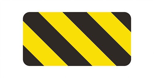 5S Location Marking Dash, 12x2” Dash Shaped Adhesive Floor Markers by Graphical Warehouse (25 Pack) Black/Yellow