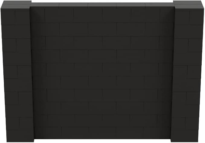 EverBlock 7' x 5' Wall Kit | Modular Building Blocks | Wall System for Building, Display & Structures | Room Divider & Partition | Easy to Connect & Reuse | Indoor & Outdoor Use | Black