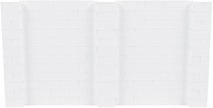 EverBlock 11' x 6' Wall Kit | Modular Building Blocks | Wall System for Building, Display & Structures | Room Divider & Partition | Easy to Connect & Reuse | Indoor & Outdoor Use | White