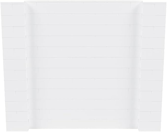 EverBlock 7' x 6' Wall Kit | Modular Building Blocks | Wall System for Building, Display & Structures | Room Divider & Partition | Easy to Connect & Reuse | Indoor & Outdoor Use | White