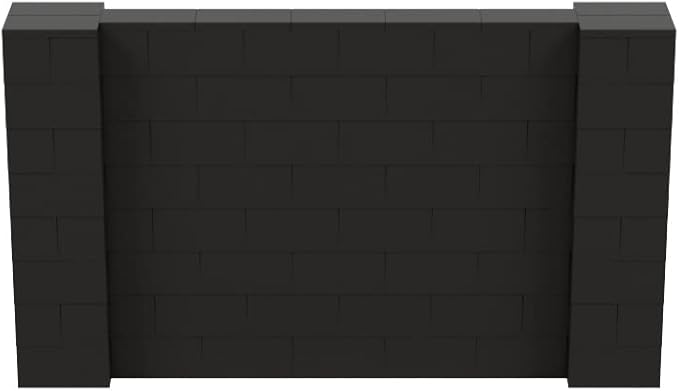 EverBlock 7' x 4' Wall Kit | Modular Building Blocks | Wall System for Building, Display & Structures | Room Divider & Partition | Easy to Connect & Reuse | Indoor & Outdoor Use | Black