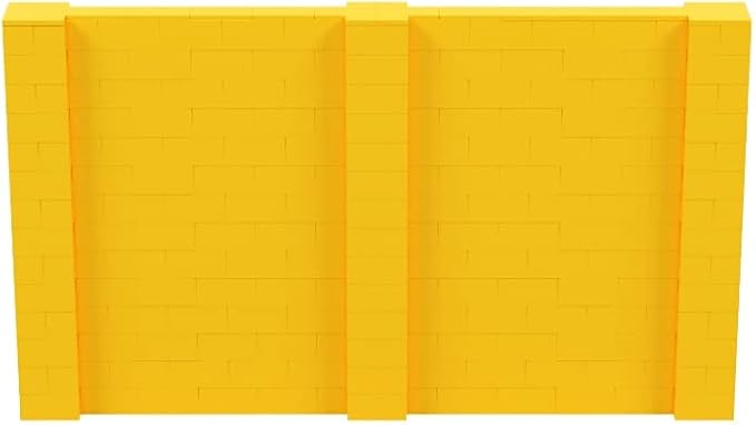 EverBlock 12’ x 7’ Wall Kit | Modular Building Blocks | Wall System for Building, Display & Structures | Room Divider & Partition | Easy to Connect & Reuse | Indoor & Outdoor Use | Yellow