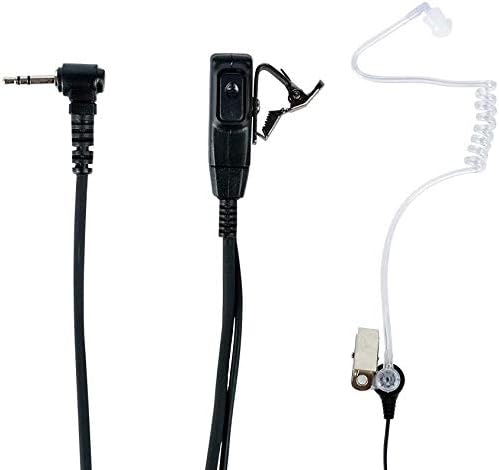 1 Pin 2.5mm Walkie Talkie Earpiece Headset with Mic PTT Compatible with Motorola Talkabout T200 MH230R MR350R T260 T460 T600 Two Way Radio Accessories 10 Pack