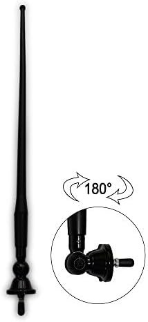 Herdio Waterproof Marine Radio Antenna 3.0mm Connector Rubber Duck Dipole Flexible Mast FM AM Antenna for Boat Car ATV UTV RZR SPA