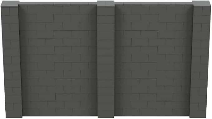EverBlock 12’ x 7’ Wall Kit | Modular Building Blocks | Wall System for Building, Display & Structures | Room Divider & Partition | Easy to Connect & Reuse | Indoor & Outdoor Use | Dark Gray