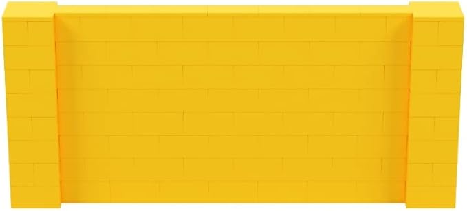 EverBlock 9' x 4' Wall Kit | Modular Building Blocks | Wall System for Building, Display & Structures | Room Divider & Partition | Easy to Connect & Reuse | Indoor & Outdoor Use | Yellow
