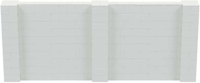 EverBlock 12' x 5' Wall Kit | Modular Building Blocks | Wall System for Building, Display & Structures | Room Divider & Partition | Easy to Connect & Reuse | Indoor & Outdoor Use | Light Gray