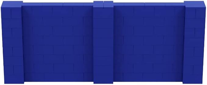 EverBlock 10' x 4' Wall Kit | Modular Building Blocks | Wall System for Building, Display & Structures | Room Divider & Partition | Easy to Connect & Reuse | Indoor & Outdoor Use | Blue