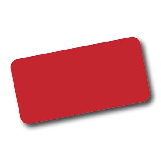5S Location Marking Dash (Various Sizes Available) Durable Dash Shaped Floor Marker by Graphical Warehouse- Vibrant Colors, Rounded Corners (6x2" (50 Pack), Red)