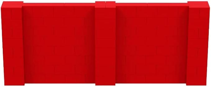 EverBlock 10' x 4' Wall Kit | Modular Building Blocks | Wall System for Building, Display & Structures | Room Divider & Partition | Easy to Connect & Reuse | Indoor & Outdoor Use | Red