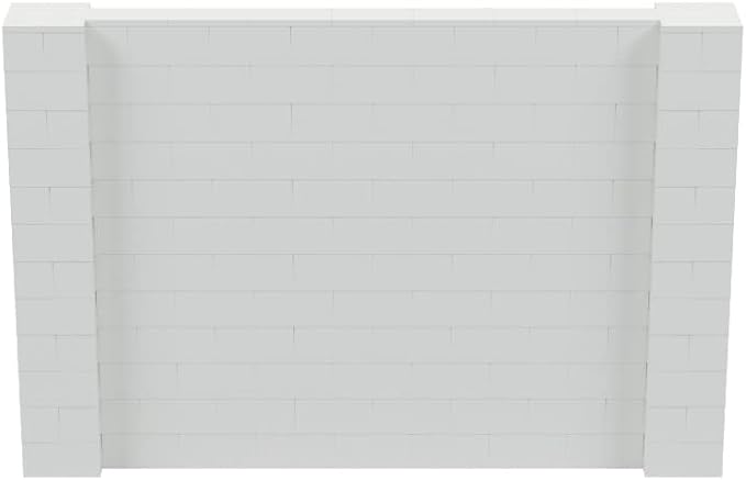 EverBlock 9' x 6' Wall Kit | Modular Building Blocks | Wall System for Building, Display & Structures | Room Divider & Partition | Easy to Connect & Reuse | Indoor & Outdoor Use | Light Gray