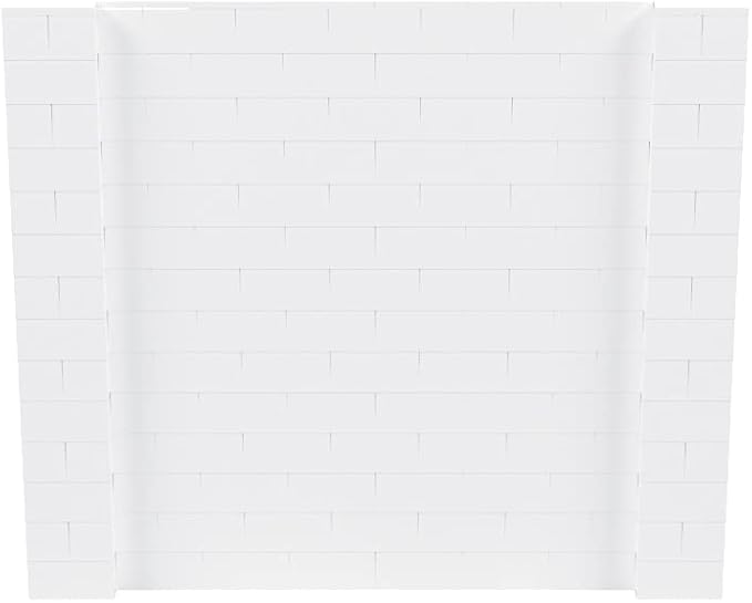 EverBlock 8’ x 7’ Wall Kit | Modular Building Blocks | Wall System for Building, Display & Structures | Room Divider & Partition | Easy to Connect & Reuse | Indoor & Outdoor Use | White