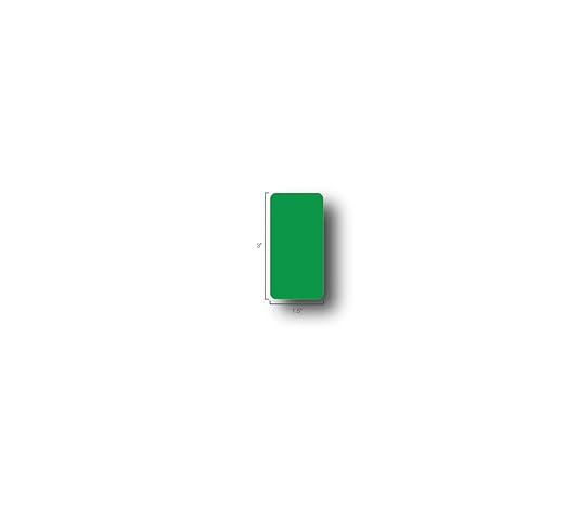 5S Location Marking Dash (Various Sizes Available) Durable Dash Shaped Floor Marker by Graphical Warehouse- Vibrant Colors, Rounded Corners (3x1.5" (50 Pack), Green)