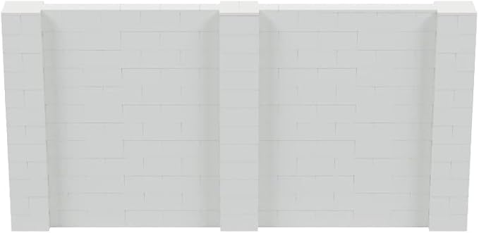 EverBlock 12' x 6' Wall Kit | Modular Building Blocks | Wall System for Building, Display & Structures | Room Divider & Partition | Easy to Connect & Reuse | Indoor & Outdoor Use | Light Gray