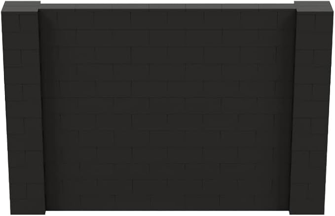 EverBlock 9' x 6' Wall Kit | Modular Building Blocks | Wall System for Building, Display & Structures | Room Divider & Partition | Easy to Connect & Reuse | Indoor & Outdoor Use | Black