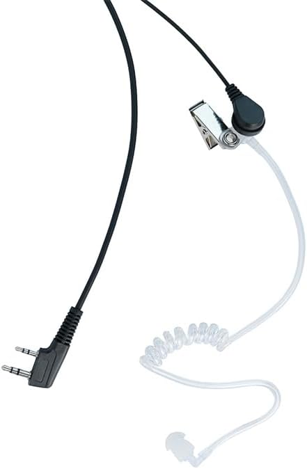 Walkie Talkie Earpiece Mic PTT for Baofeng UV-5R UV-82 BF-888S BF-F8HP Kenwood TK-2107 NX-1300 RT15 RT21 RT22 RT68 H-777 H-777S K1 Arcshell ar-5 Two Way Radio with Covert Acoustic Tube,10 Pack