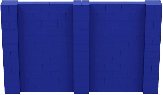 EverBlock 10' x 6' Wall Kit | Modular Building Blocks | Wall System for Building, Display & Structures | Room Divider & Partition | Easy to Connect & Reuse | Indoor & Outdoor Use | Blue