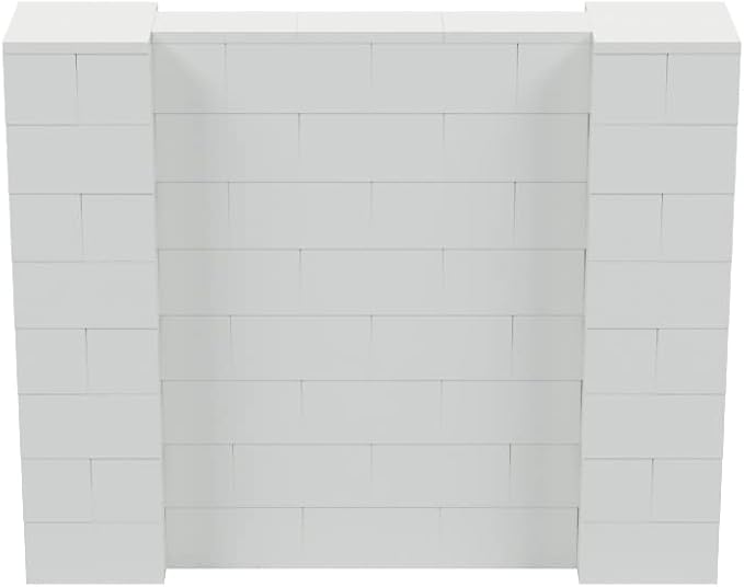 EverBlock 5' x 4' Wall Kit | Modular Building Blocks | Wall System for Building, Display & Structures | Room Divider & Partition | Easy to Connect & Reuse | Indoor & Outdoor Use | Light Gray