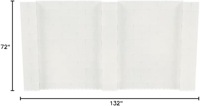 EverBlock 11' x 6' Wall Kit | Modular Building Blocks | Wall System for Building, Display & Structures | Room Divider & Partition | Easy to Connect & Reuse | Indoor & Outdoor Use | Translucent