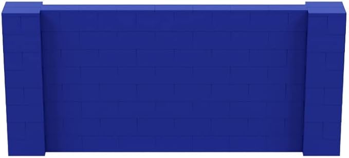 EverBlock 9' x 4' Wall Kit | Modular Building Blocks | Wall System for Building, Display & Structures | Room Divider & Partition | Easy to Connect & Reuse | Indoor & Outdoor Use | Blue
