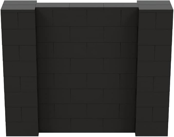 EverBlock 5' x 4' Wall Kit | Modular Building Blocks | Wall System for Building, Display & Structures | Room Divider & Partition | Easy to Connect & Reuse | Indoor & Outdoor Use | Black