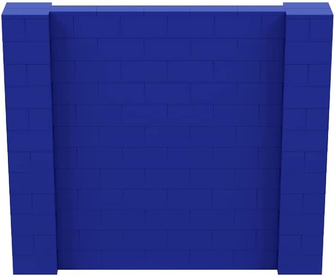 EverBlock 7' x 6' Wall Kit | Modular Building Blocks | Wall System for Building, Display & Structures | Room Divider & Partition | Easy to Connect & Reuse | Indoor & Outdoor Use | Blue