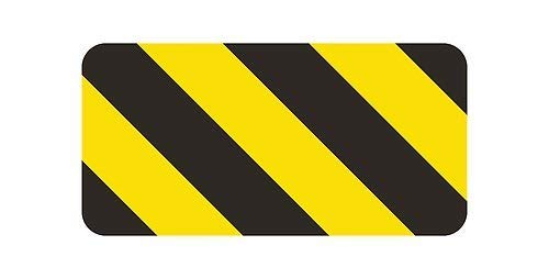 5S Location Marking Dash (Various Sizes Available) Durable Dash Shaped Floor Marker by Graphical Warehouse- Vibrant Colors, Rounded Corners (12x2" (25 Pack), Black/Yellow)
