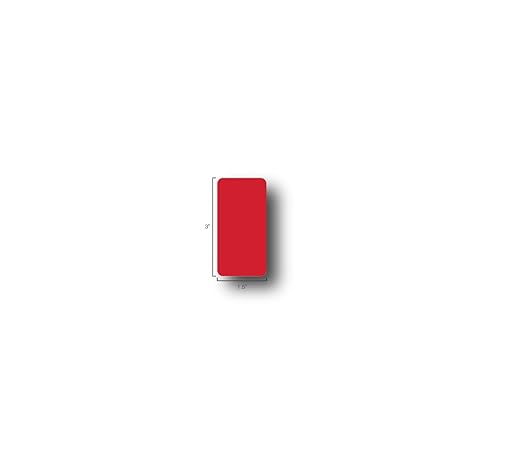 5S Location Marking Dash (Various Sizes Available) Durable Dash Shaped Floor Marker by Graphical Warehouse- Vibrant Colors, Rounded Corners (3x1.5" (50 Pack), Red/White)