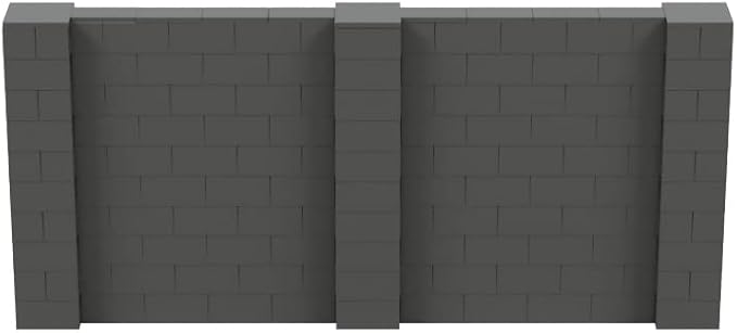 EverBlock 11' x 5' Wall Kit | Modular Building Blocks | Wall System for Building, Display & Structures | Room Divider & Partition | Easy to Connect & Reuse | Indoor & Outdoor Use | Dark Gray